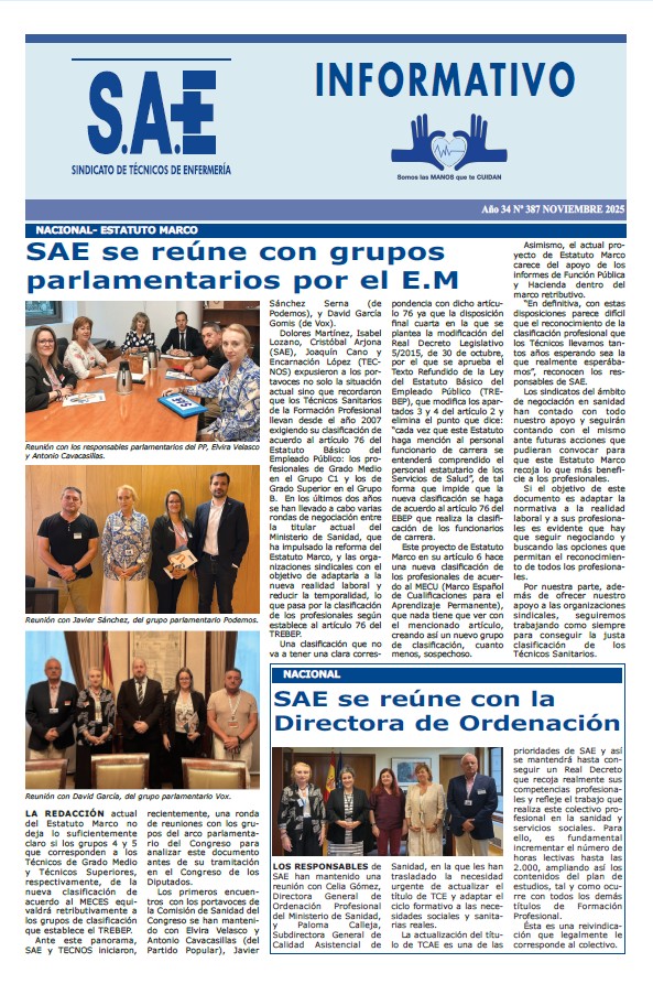 Informativo Acción Sindical SAE